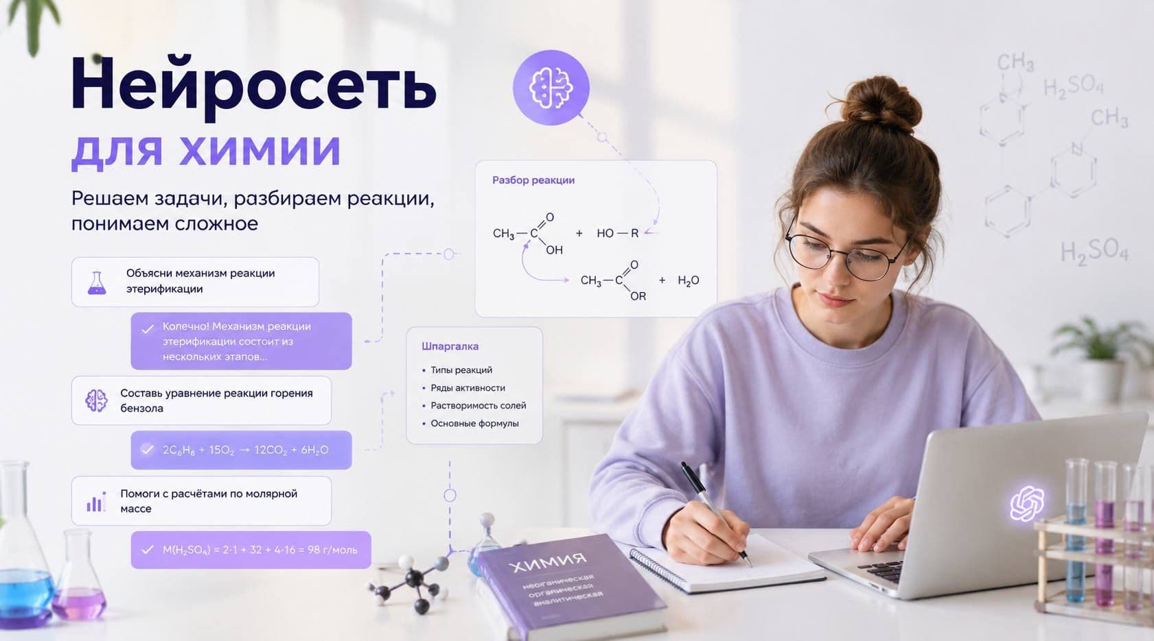 Нейросеть для химии: разобраться в реакциях, а не списать