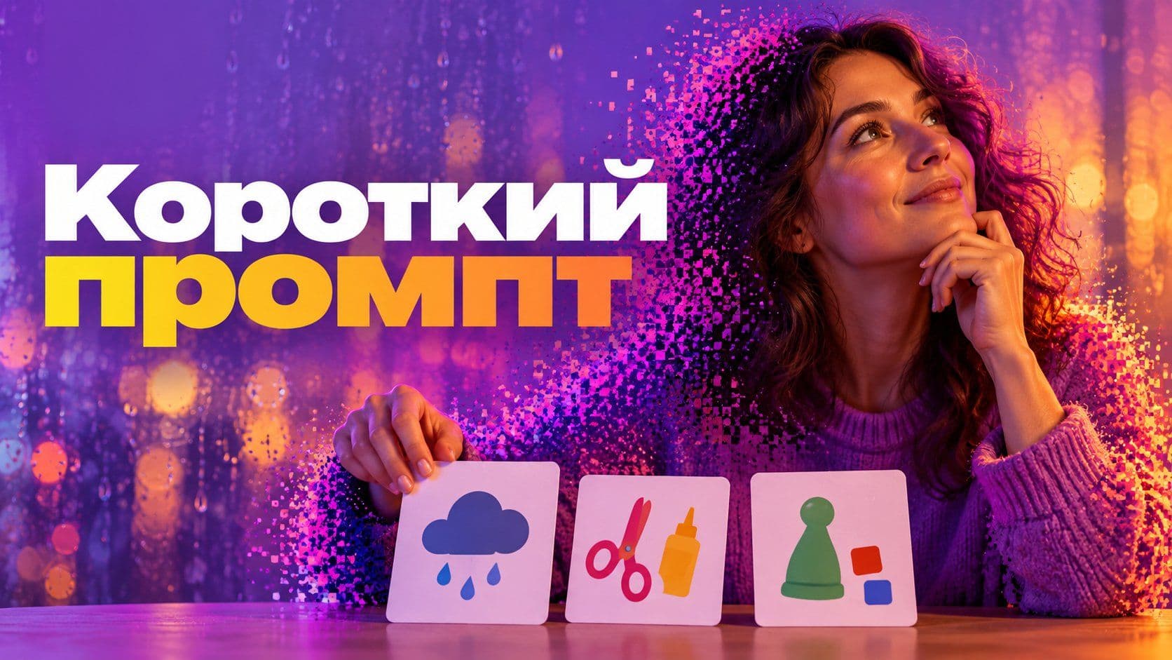 Короткий промпт для нейросети: три запроса про одну дождливую субботу