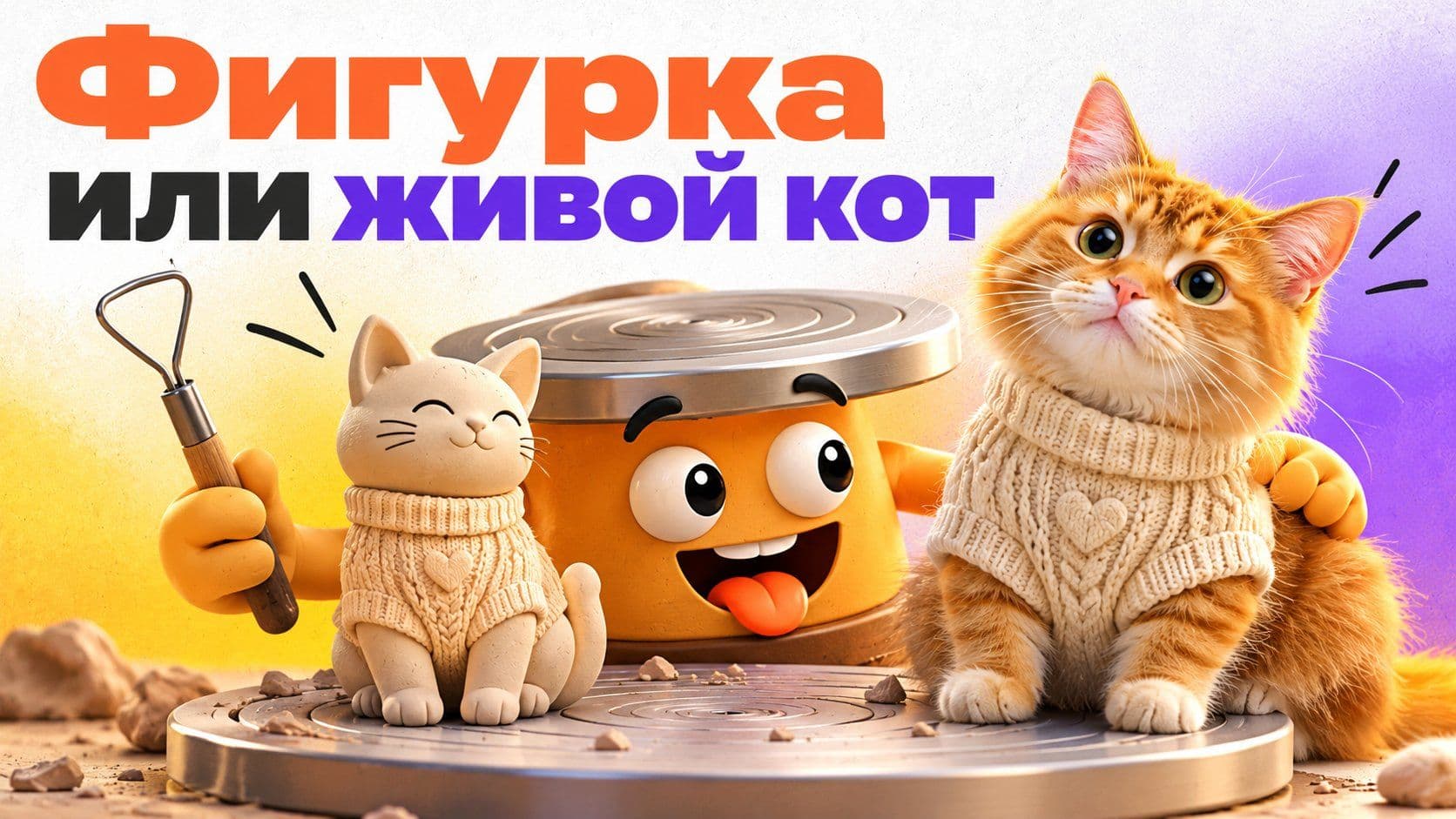 Нейросеть нано банана, официальный сайт? Фигурка кота, которая вышла живой