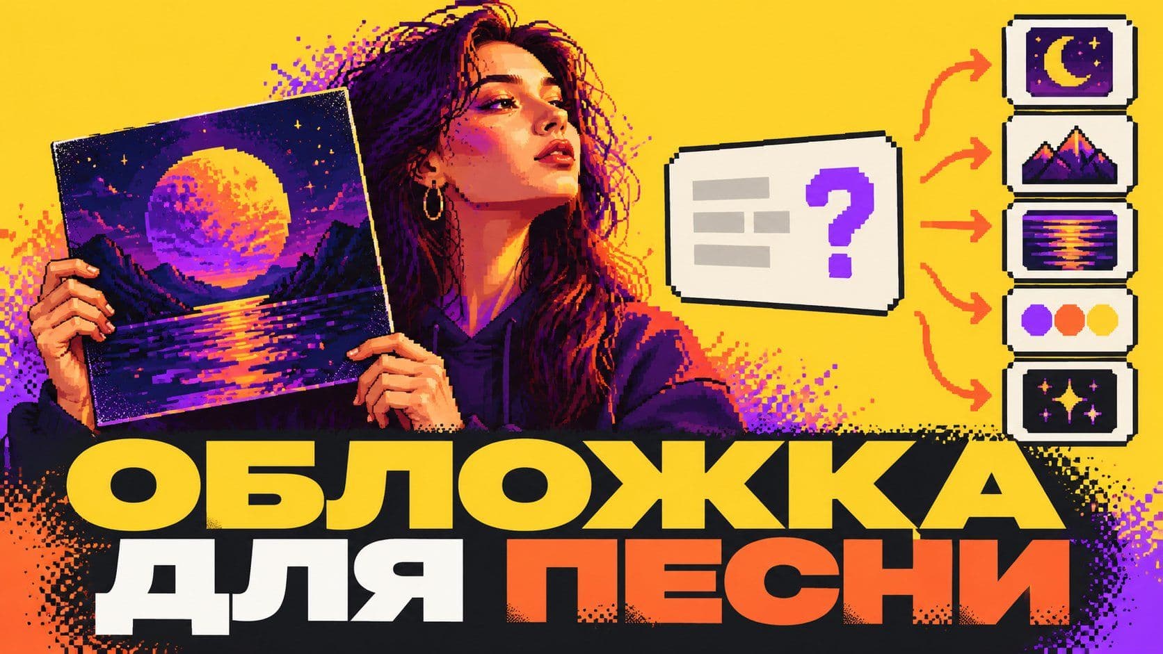Нейросеть: обложка для песни из одной строки и из точного описания
