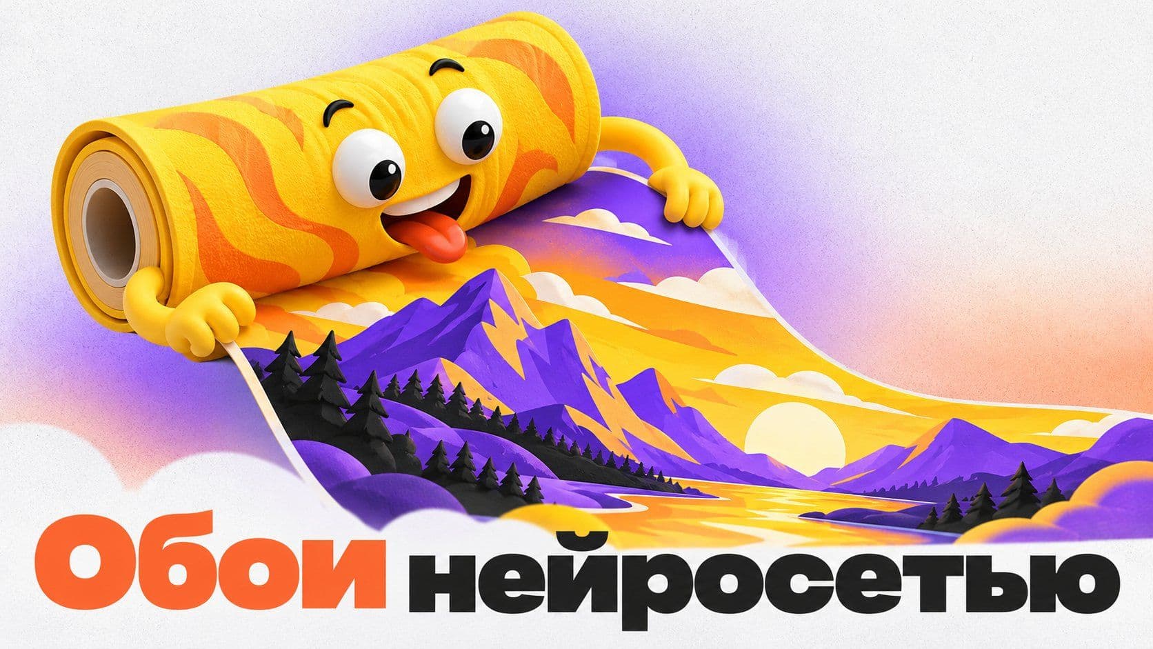 Обои нейросетью: одни горы, три запроса и место для иконок