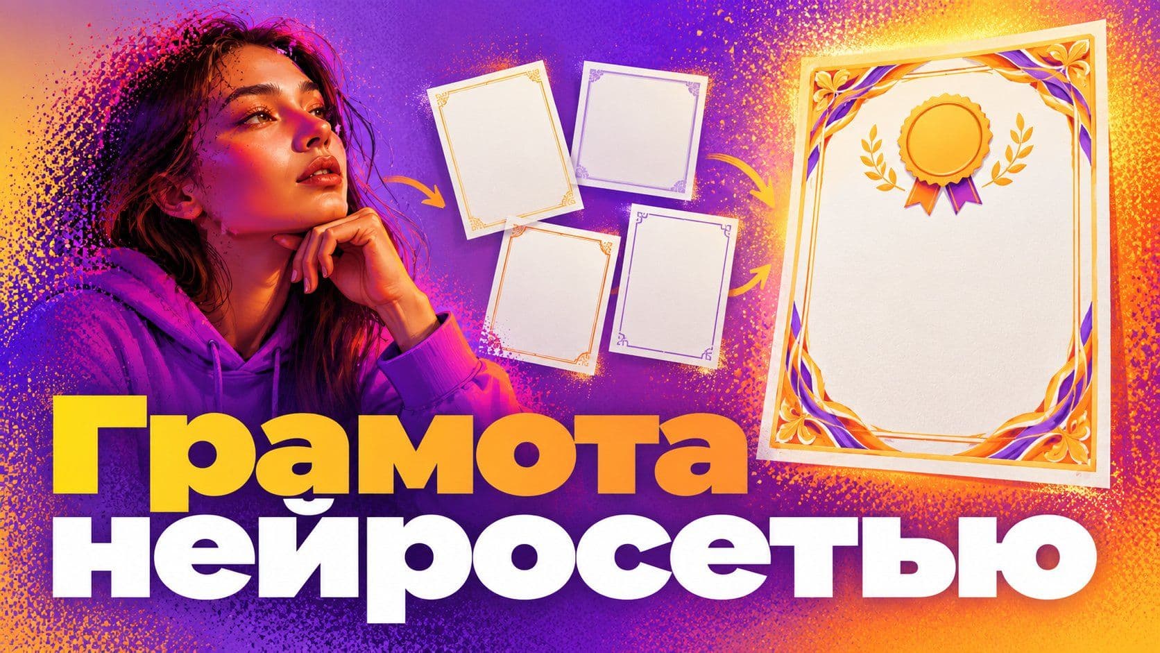 Сделать грамоту через нейросеть онлайн бесплатно: четыре запроса